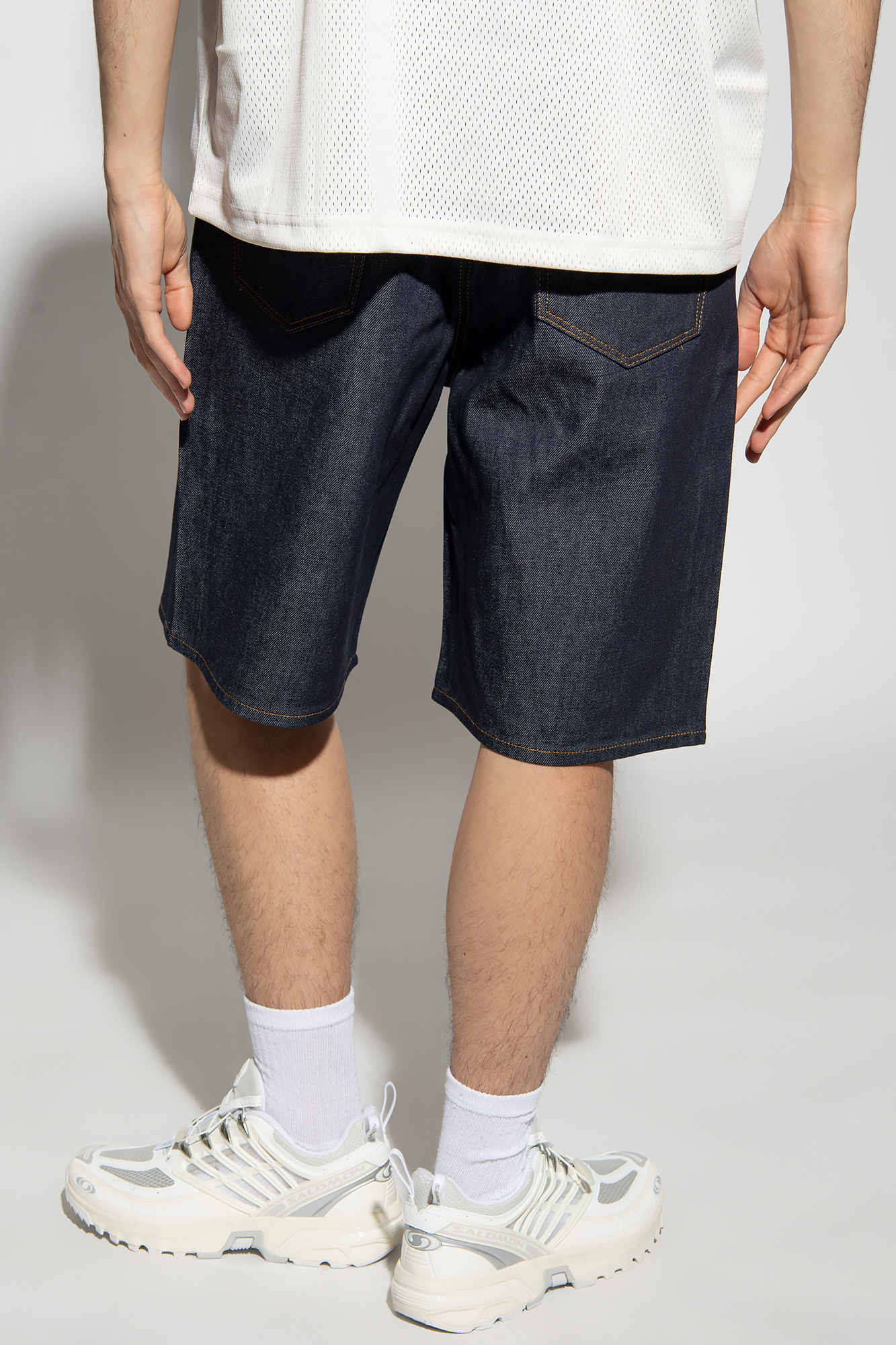 Navy blue Denim shorts with logo Stussy - Vitkac Canada